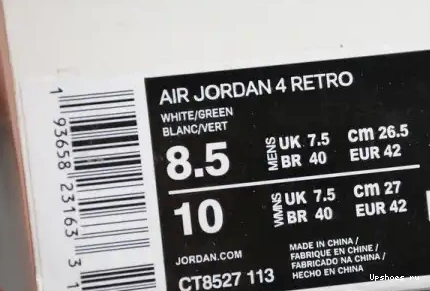 Retro 4 CT8527-113 Green  Jordan CT8527-113 Metallic Air 0327